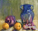 Blue Vase and Red Cabbage